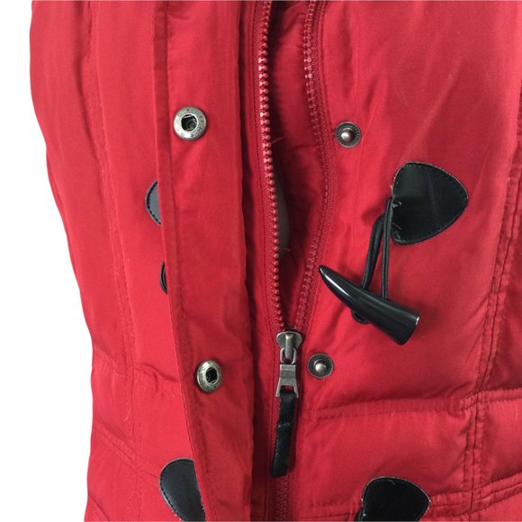 Charter Club Red Toggle Down Vest, Small - Picture 6 of 9